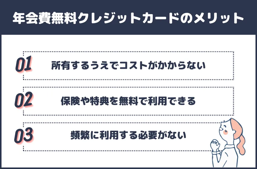 年会費無料クレジットカードのメリット