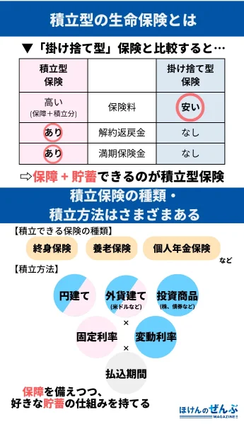 積立型の生命保険とは