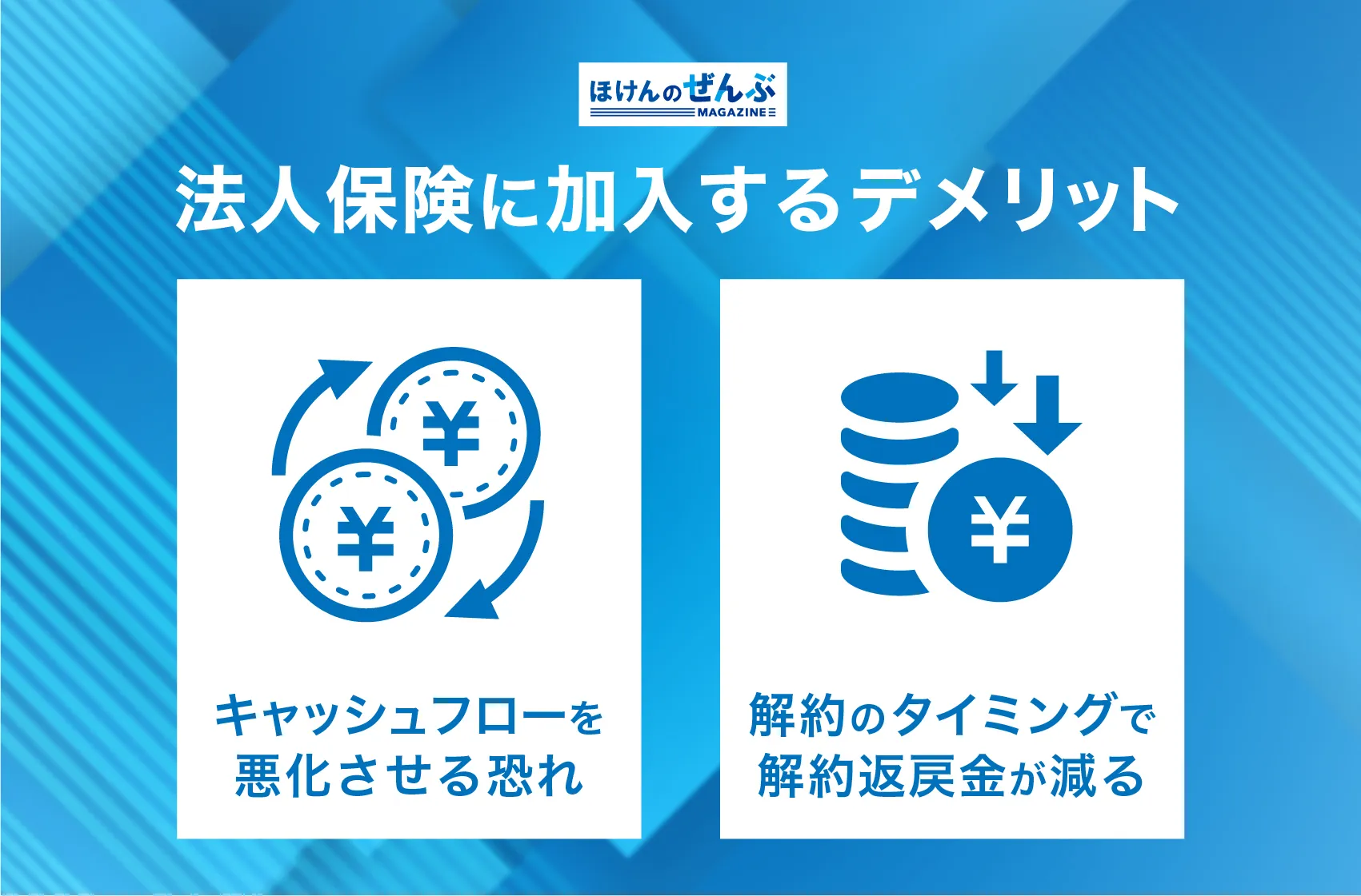 法人保険加入のデメリット