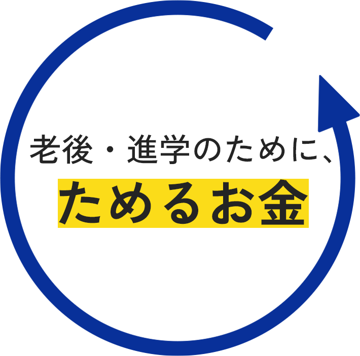老後・進学のために、ためるお金